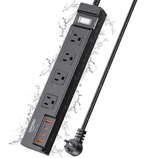 Surge protector power strip with USB ports