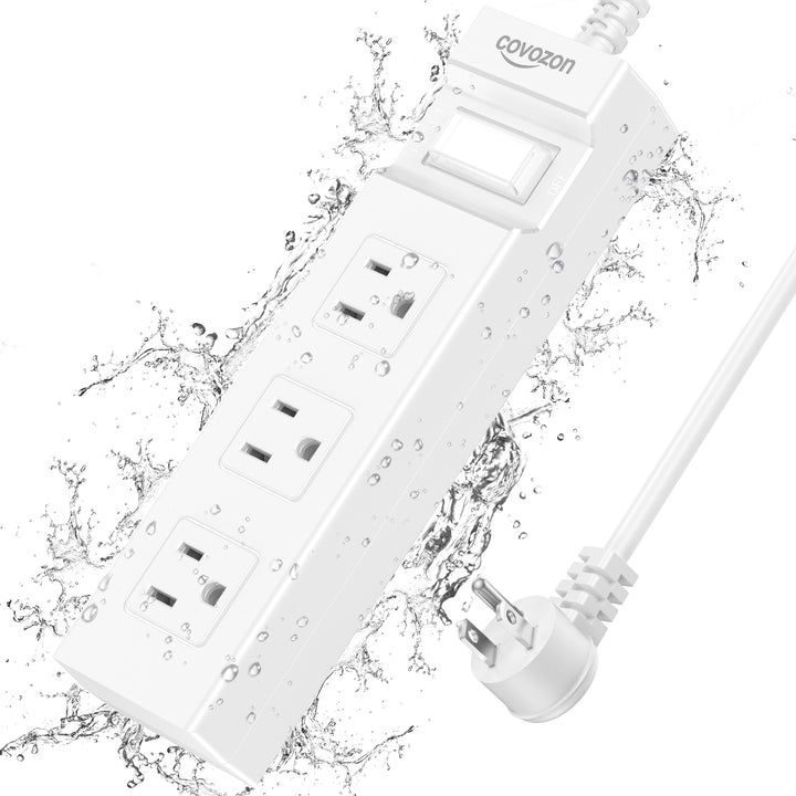 surge protector waterproof white power strip